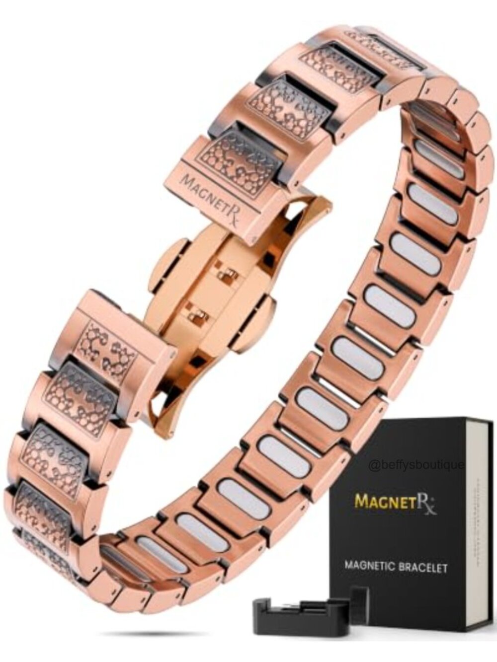 Copper Magnetic Bracelet Men 99.9% Pure Copper Adjustable 9in Wellness